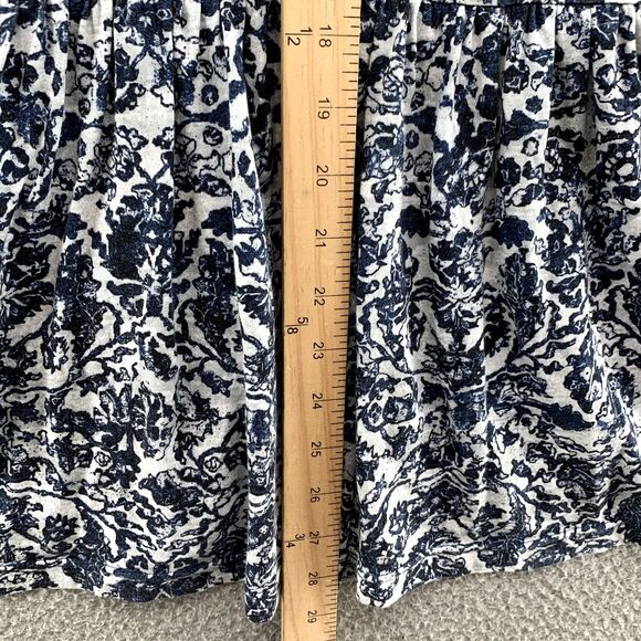 Peruvian Connection Dress Women's XS Blue Floral Mini Twee 2010 Boho Late Summer - Picture 7 of 10